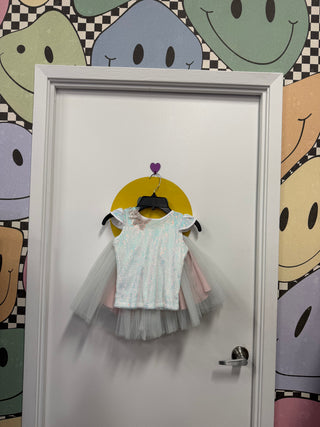 Beggi Halloween Sparkle shirt and tutu skirt, 4 years
