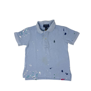 Polo Ralph Lauren Splatter polo blue tshirt, 2 years