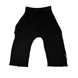 Nununu Black wide leg raw edge sweatpants, 3-4 years