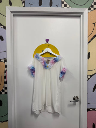 Angel Unicorn Halloween Face dress, 8-9 years