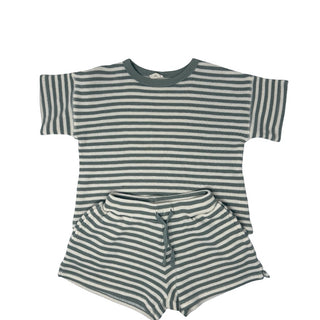 Quincy Mae Striped waffle set, 2-3 years