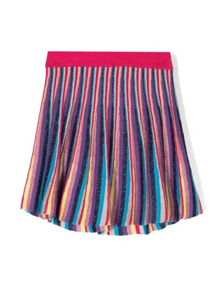 Missoni kids' multicoloured laminated knit mini skirt, 8 years