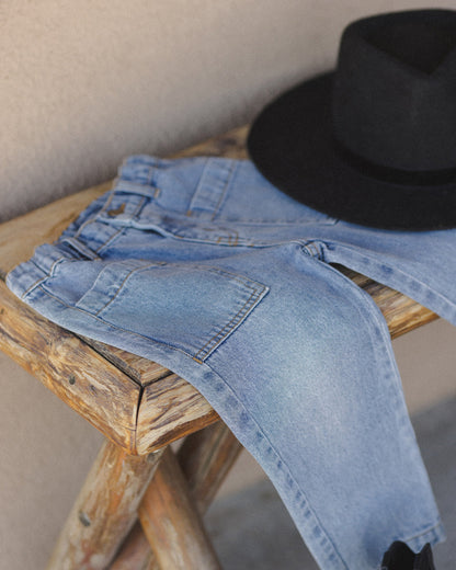 Rylee cru Washed denim jeans, 4-5