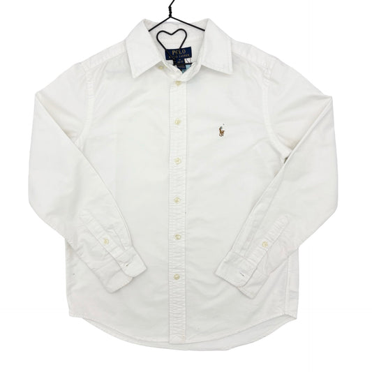 Ralph Lauren Polo White Button Down Shirt, 10-12 years