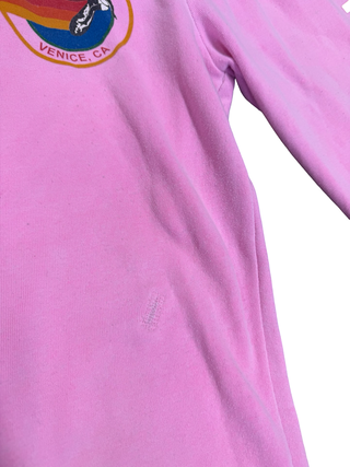 Aviator Nation Pink sweatpant with logo on leg, medium