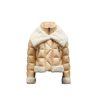 Moncler Girl's Damila Quilted Jacket w/faux fur trim, 8 years