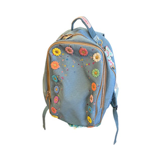 Jeune Premier Blue w/floral appliqués