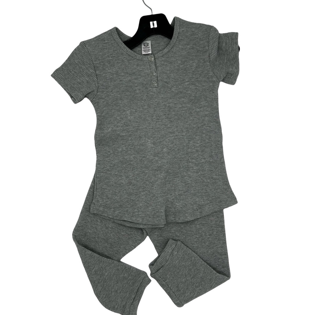 Fox & Poppy Grey waffle set, 3-4 years