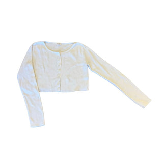 John Galt white crop cotton button up, womens small