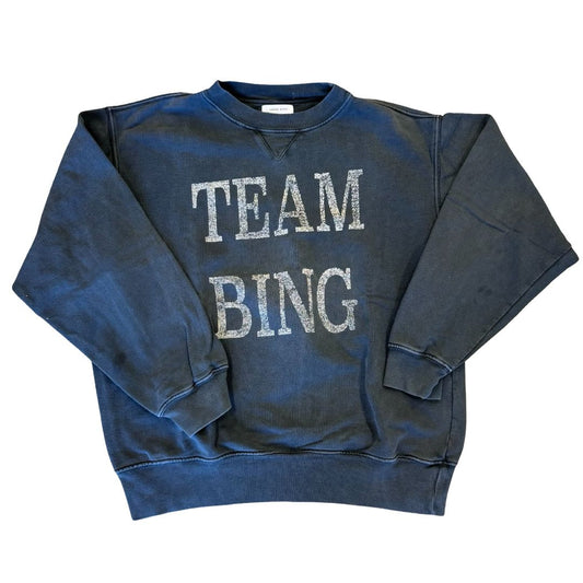 Anine Bing distresses black sweatshirt, womens small