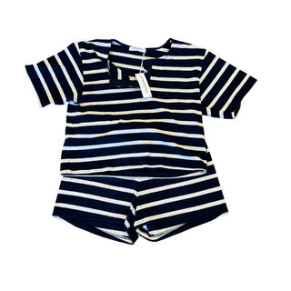 Perfect Whit Tee new w/tags navy strip tshirt/short set, womens small