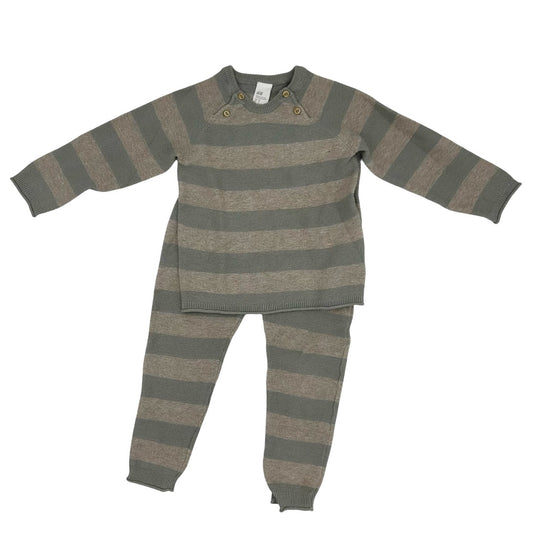 H&M stripped top/pants set, 18-24 months