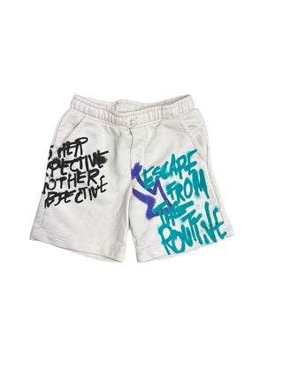 Zara Spray Paint Effect Shorts, 7 years