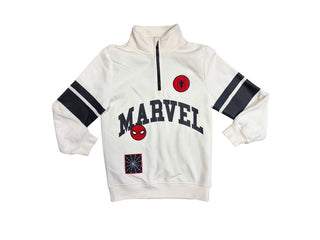 Marvel Cream Sweater with Marvel Spiderman Graphics, 7-8 years