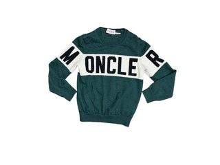 Moncler Green Knit Sweater with "Moncler", 8 years