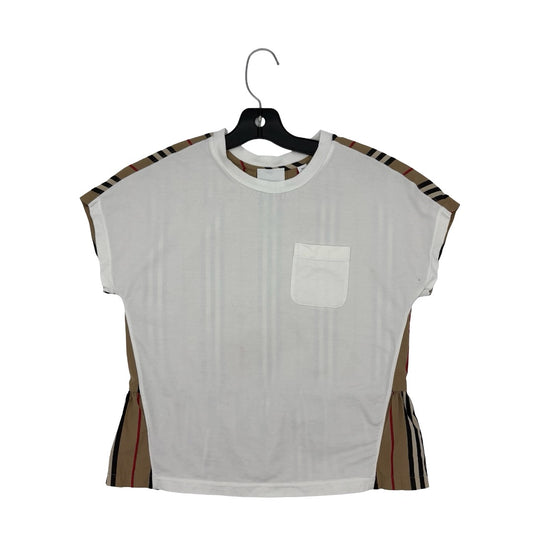 Burberry White/plaid tshirt, 10 years