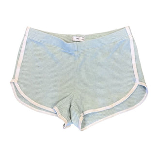 Tna seafoam green waffle shorts, xxsmall