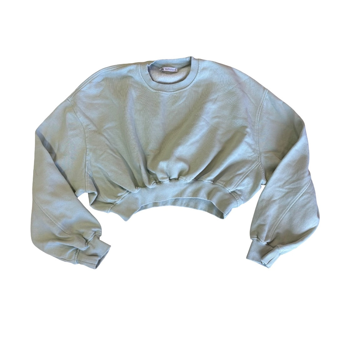 Zara eucalyptus green cropped sweatsuit , Women’s medium