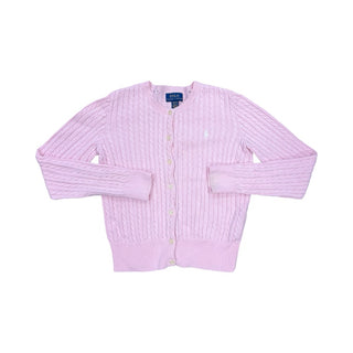 Polo Ralph Lauren Pink cable knit cardigan, M (8-10 years)