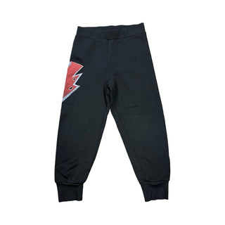 Rowdy Sprout Black sweatpants with red lightning bolt, 4 years