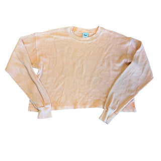 Tna orange waffle crop long sleeve, xxs