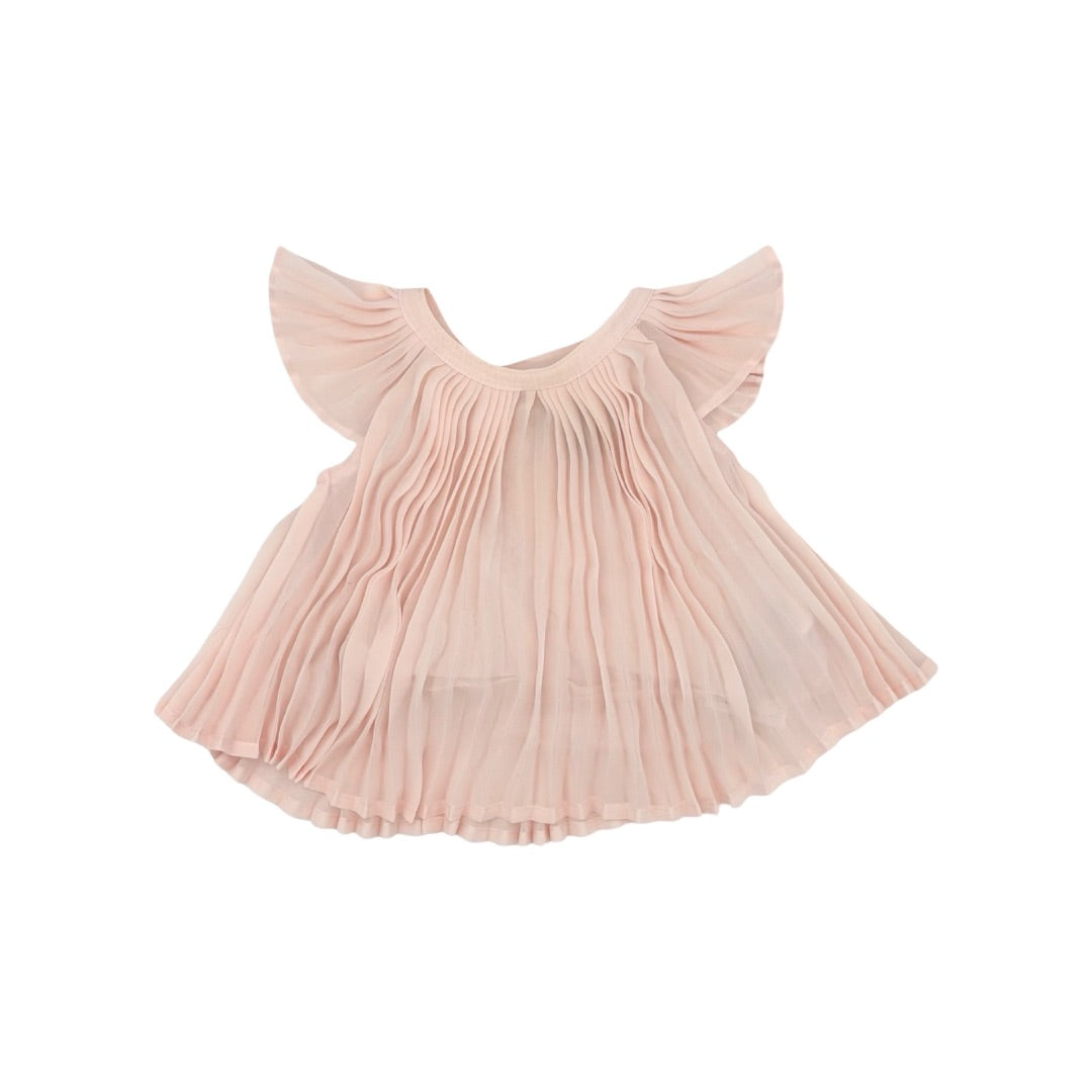 open lace back dress Gap Pink pleated dress, 0-3 months – Minissentials