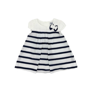 Mayoral navy/white stripped dress, 1-2 months