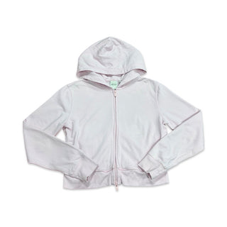Aritzia Pink sweatfleece cropped full zip hoody, Medium