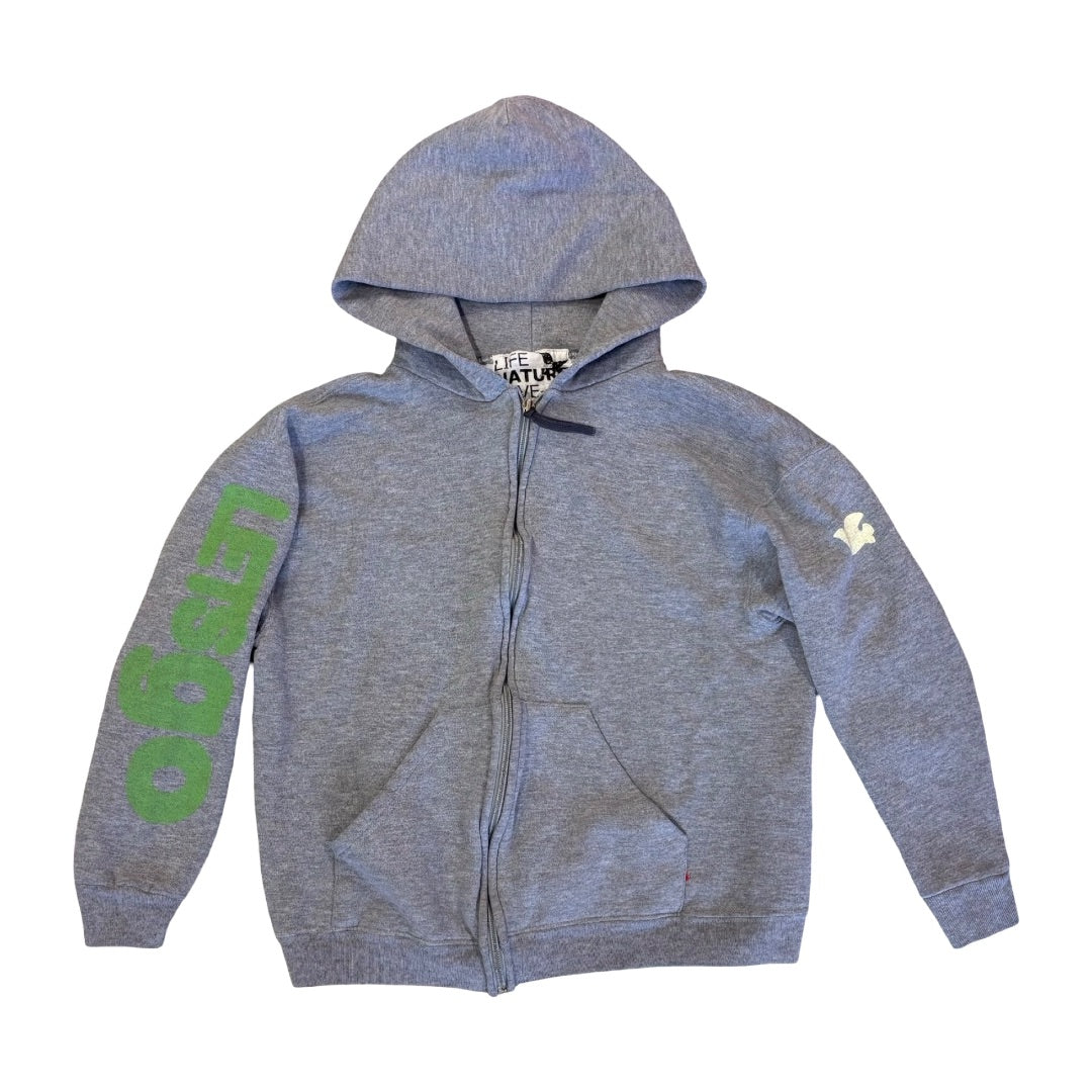 Free City grey zip up, 10-12 years