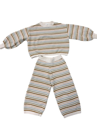 Rylee + Cru Sweater and sweatpant striped set, 4-5 years