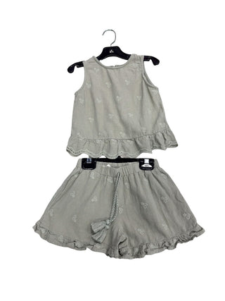 Rylee + Cru Tank and short set eucalyptus green, 4-5 years