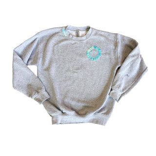 Savvy Society Grey smile face sweatshirt, Youth medium
