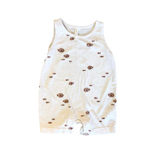 Rylee + Cru Fish romper, 3-6 months