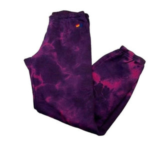 Aviator Nation Tie Dye purple/pinkjoggers, womens xs