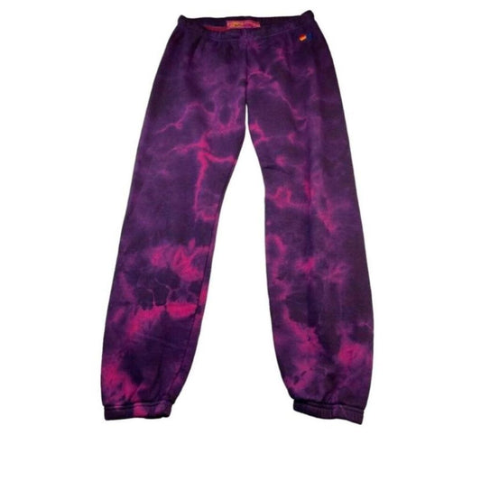 Aviator Nation Tie Dye purple/pinkjoggers, womens xs