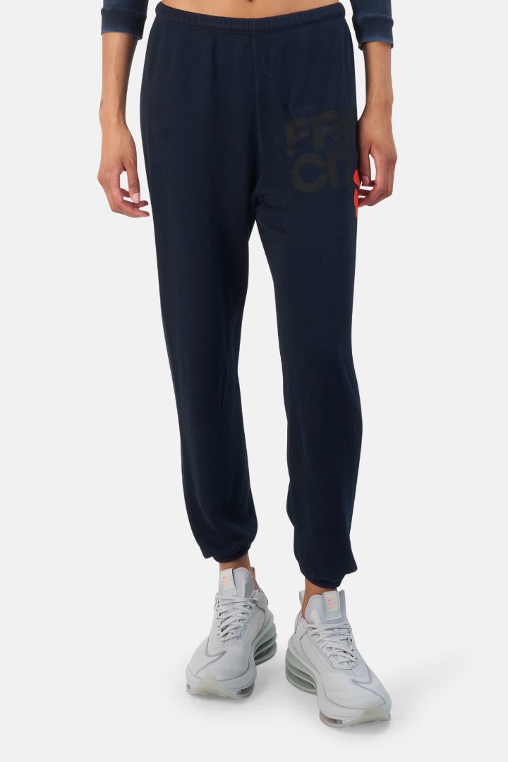 Free City superfluff lux og sweatpant deepspace/orange, womens xs