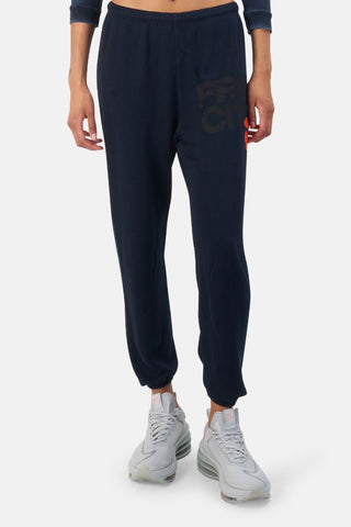 Free City superfluff lux og sweatpant deepspace/orange, womens xs