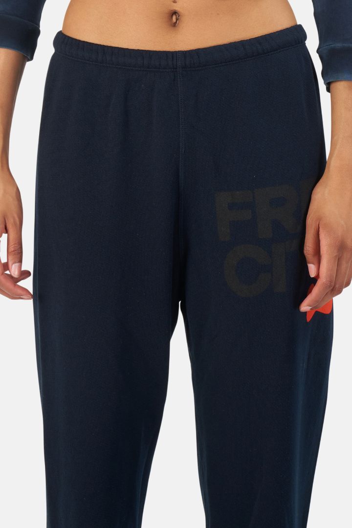 Free City superfluff lux og sweatpant deepspace/orange, womens xs