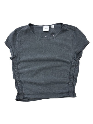 Tna Charcoal Crop Ruched Side Tee, XS
