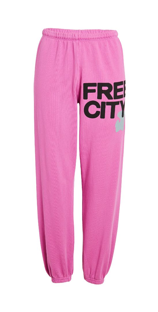 Free City og sweatpant pink, womens xs
