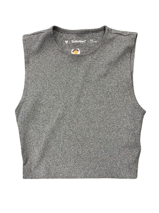 Tna Crop Ribbed Grey Tank, XXS