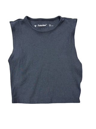 Tna Black Ribbed Cropped Tank, XXS