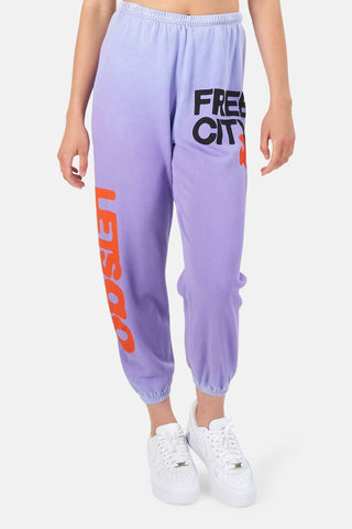 Free City super vintage og sweatpants purple brand new with tag, womens