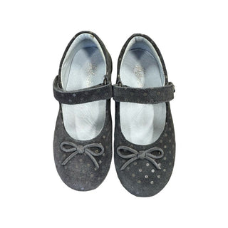 Naturino grey velour polka dot mary janes, euro 25 litte kid