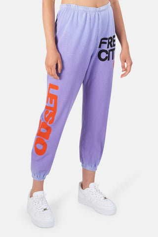 Free City super vintage og sweatpants purple brand new with tag, womens
