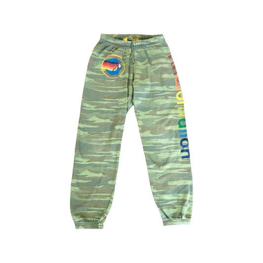 Aviator Nation camo sweatpants, womens medium
