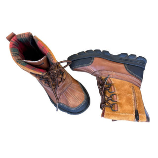 Skeckers brown leather winter boots w/zipper, 9 little kid