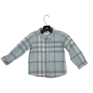 Burberry blue plaid dress shirt, 3 years