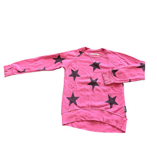 Nununu pink star crewneck sweatshirt, 4-5 years