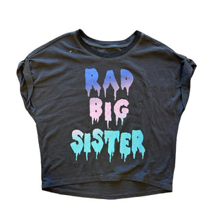 Chaser black "Rad Big Sister" tshirt, 6 years